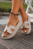 LAS Cutout Design Open Toe Platform Slippers (36-40)