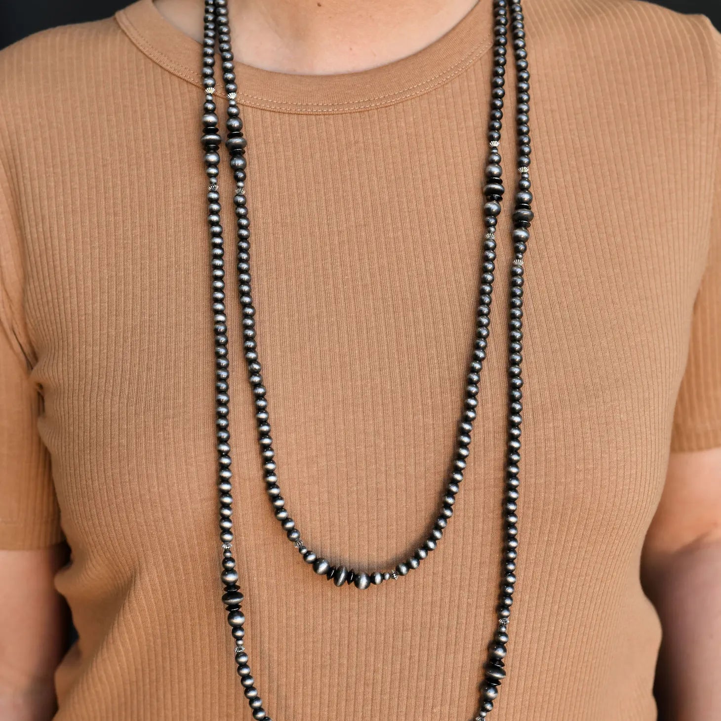 66" Danity Faux Navajo Pearl Necklace
