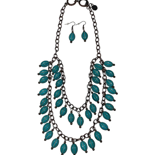 19" Chain and TQ Dangle Neck Set