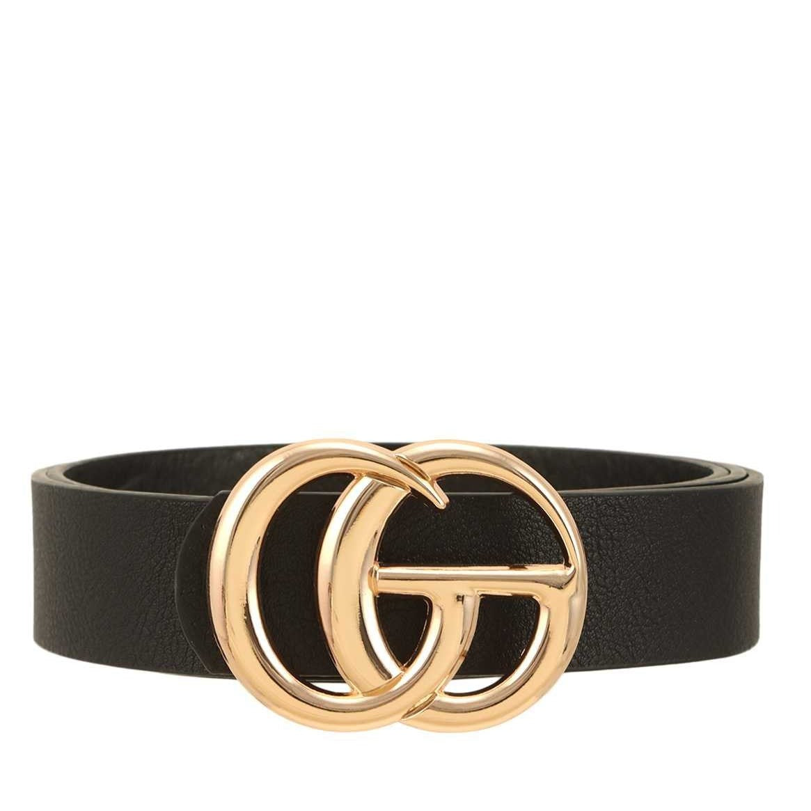 Classic Faux Leather Belt with GO Buckle