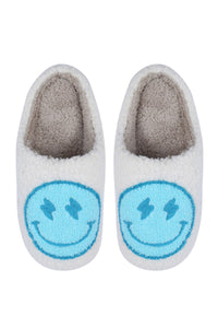 House Slippers (Blue Smiley)