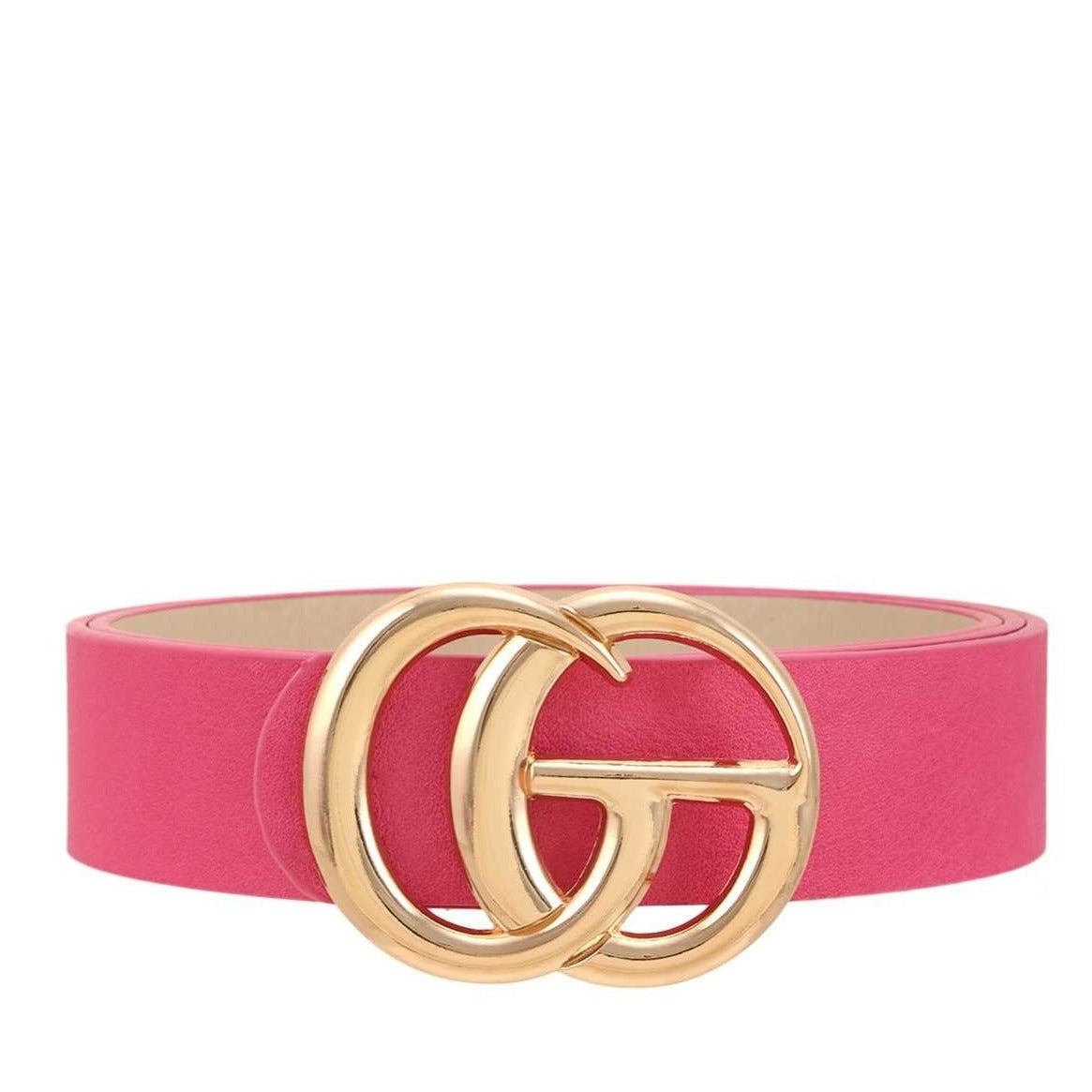 Classic Faux Leather Belt with GO Buckle