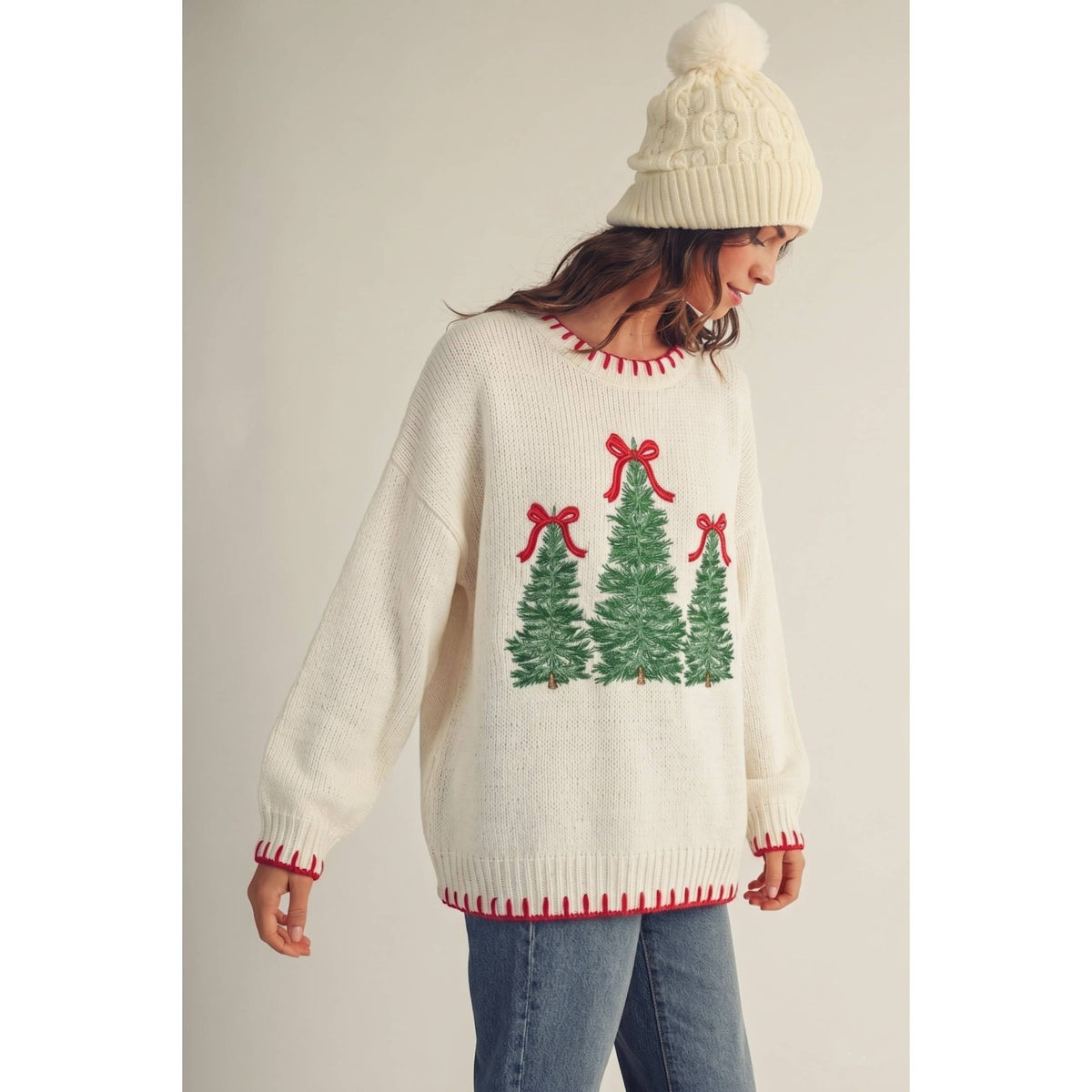 Christmas Trees Stitched