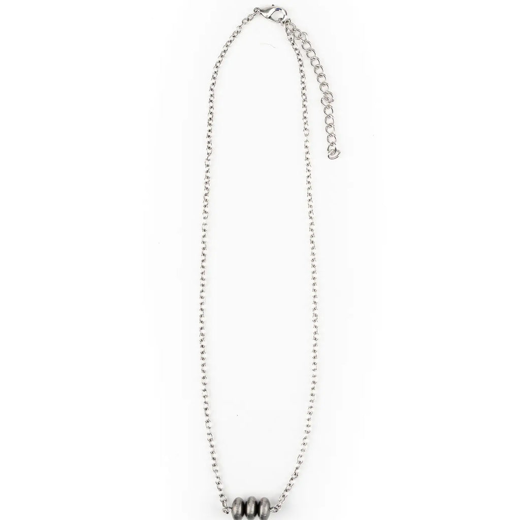 18" Chain Necklace with Faux Navajo Disc Accent