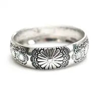 Silver Stamped Burst Bangle