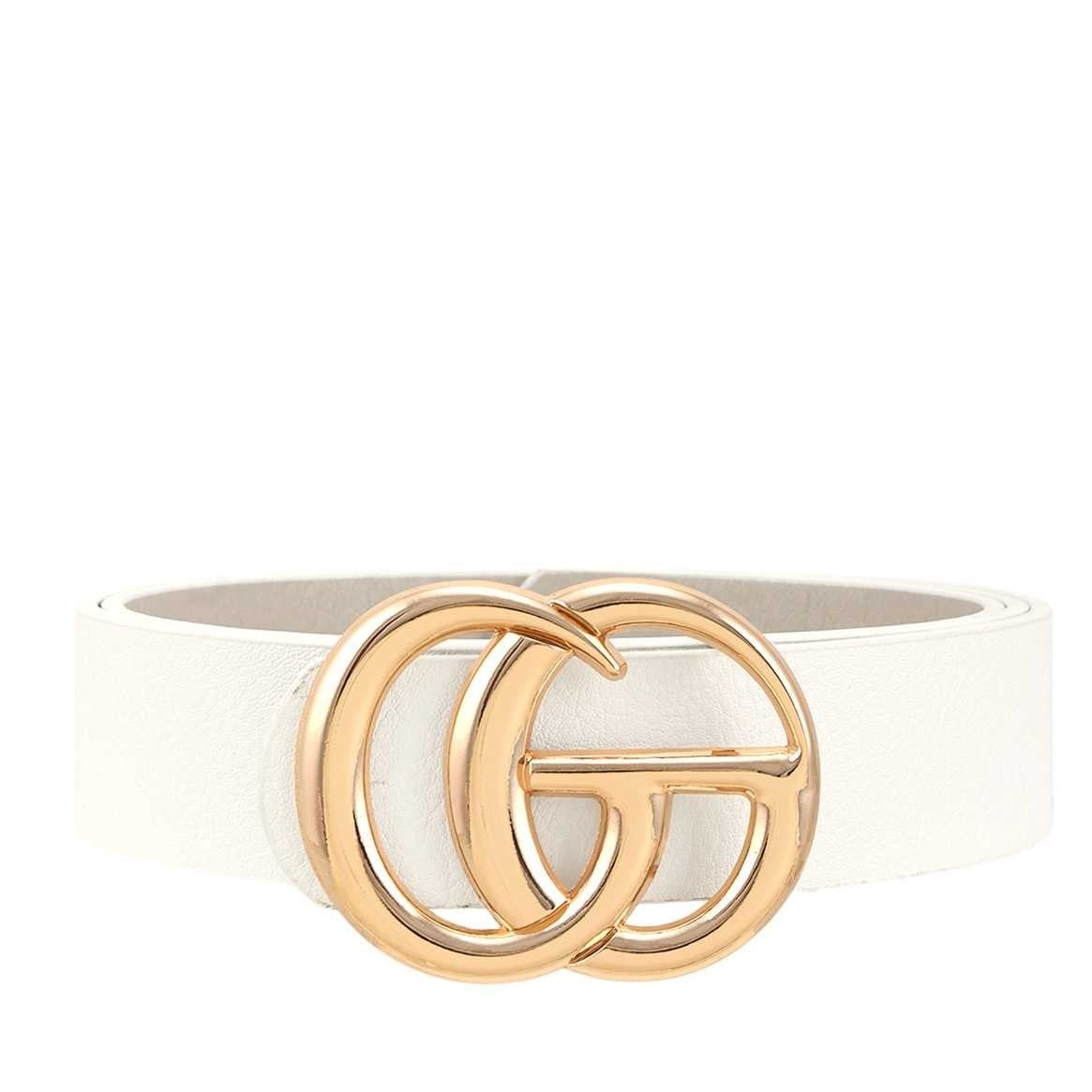 Classic Faux Leather Belt with GO Buckle