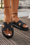 LAS Cutout Design Open Toe Platform Slippers (36-40)