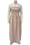 Striped Vacation Maxi Dress with Pockets