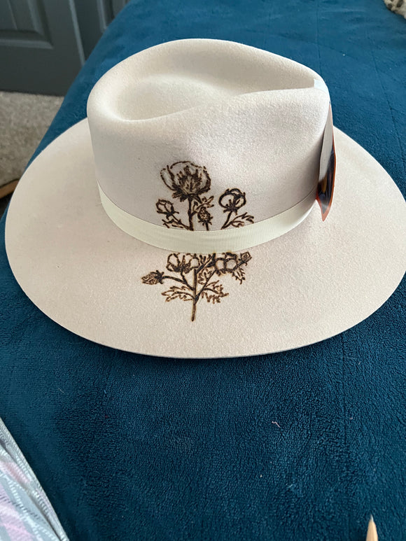 Custom Burned Hat Design