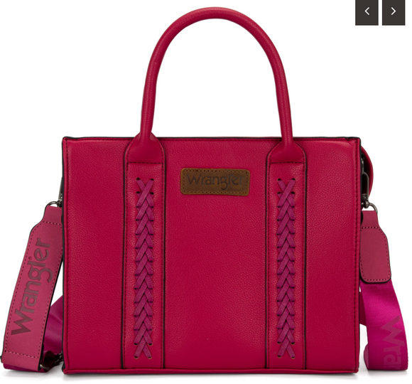 Wrangler Whipstitch Small Tote/Crossbody - Hot Pink