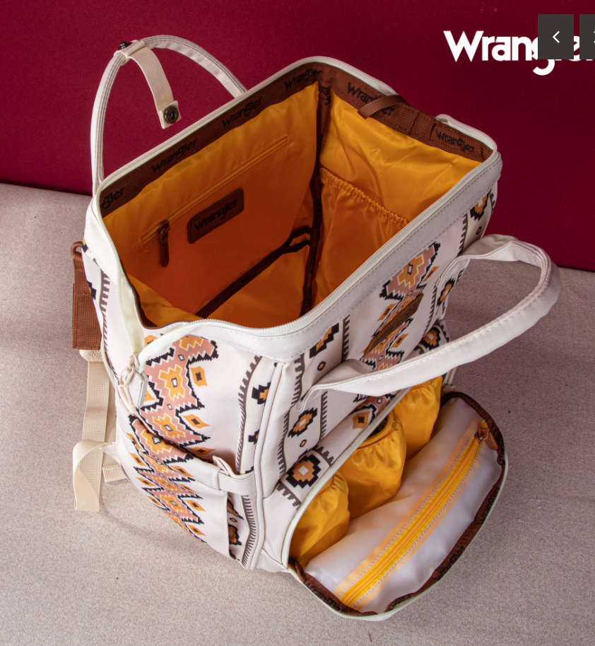 Wrangler Aztec Printed Callie Backpack - Tan