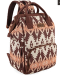 Wrangler Aztec Printed Callie Backpack - Brown