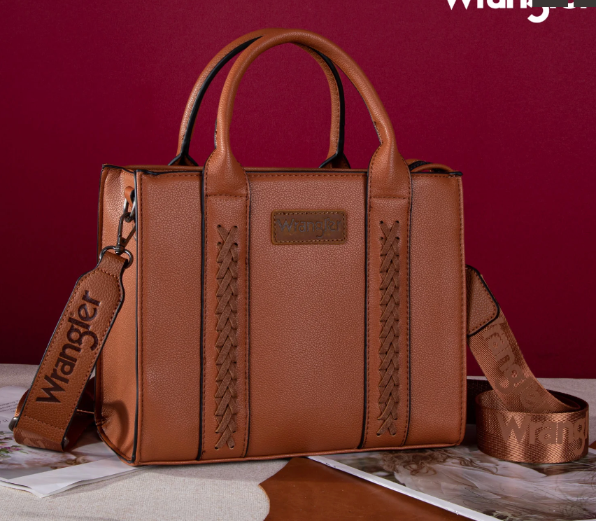 Wrangler Whipstitch Small Tote/Crossbody - Brown
