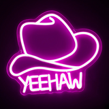 Western Cowboy Pink Neon Led Light