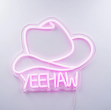 Western Cowboy Pink Neon Led Light