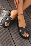 LAS Cutout Design Open Toe Platform Slippers (36-40)