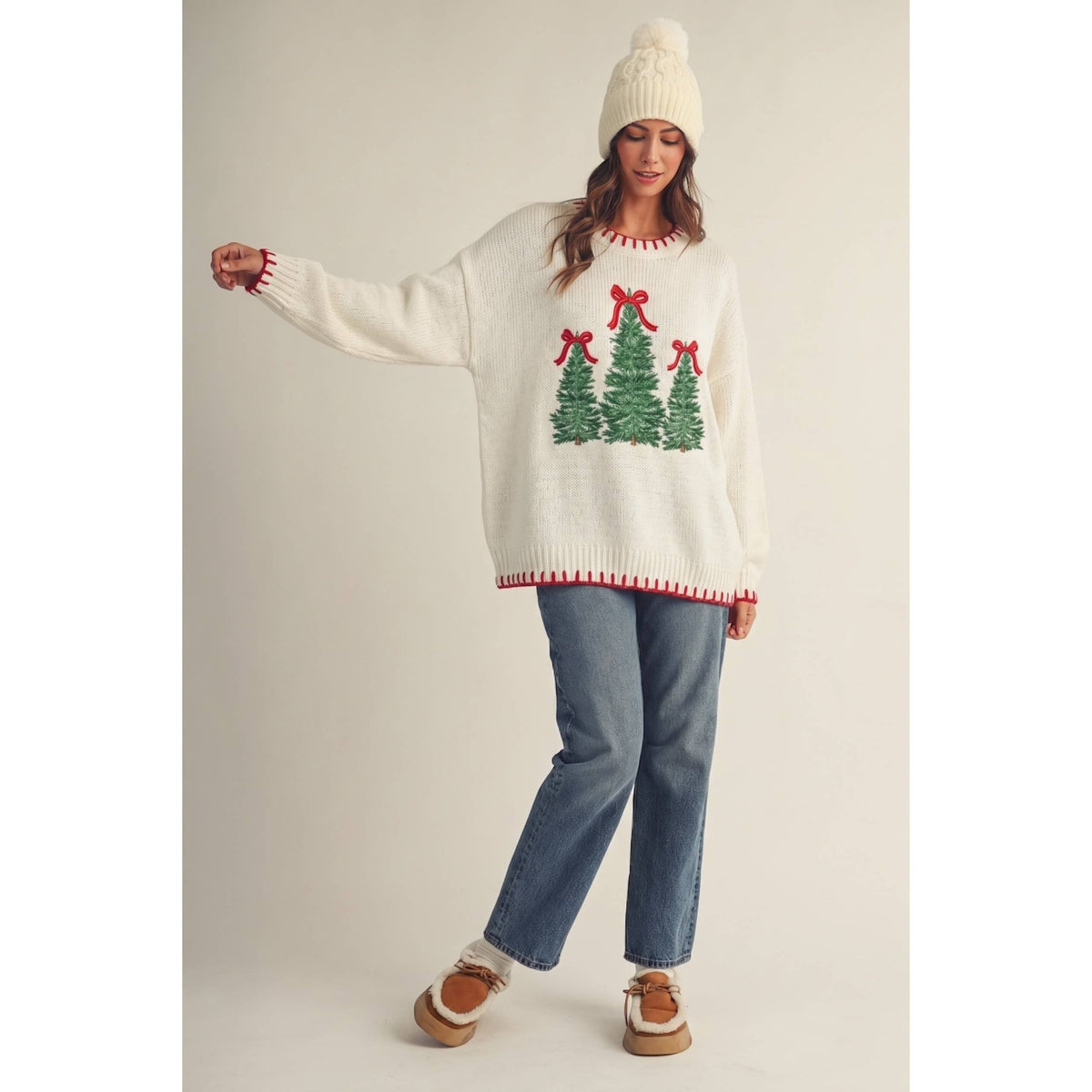 Christmas Trees Stitched