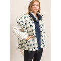 Floral Sherpa Vest With Corduroy