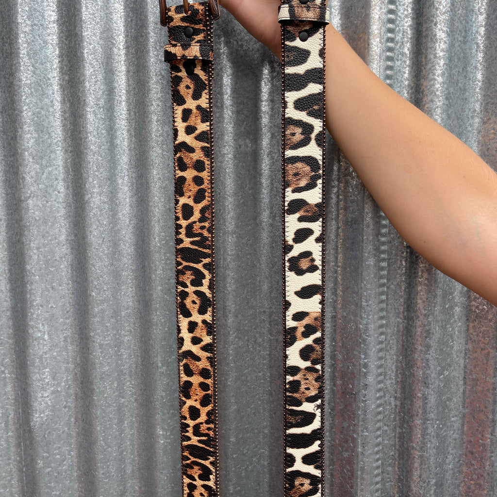 Tan Leopard Belt