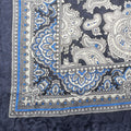 Paisley Silver/Cobalt Silk Scarf