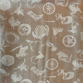 Cowboy Logo Silver Silk Scarf