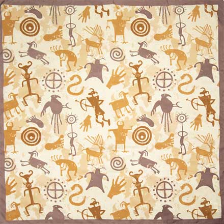 Tan Cave Silk Scarf